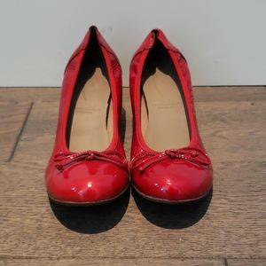 Patent Red Ballerina 2'' heels